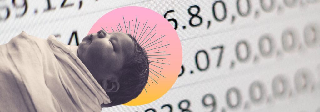 Header Baby Baby vor Zahlenmeer